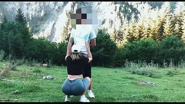 Big Ass Tourist Fucked In The Forest In Standing Doggy Style