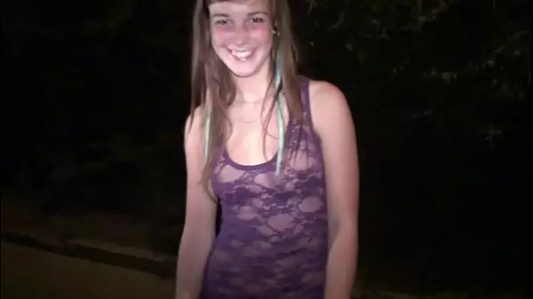 Cute Young Blonde Girl Going To Public Sex Gang Bang Dogging Orgy With Strangers