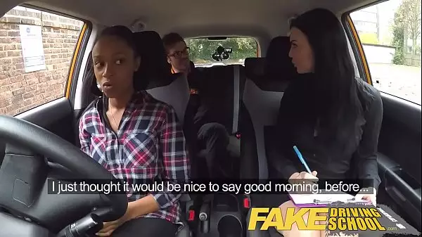 Fake Driving Busty Black Girl Fails Test With Lesbian Examiner