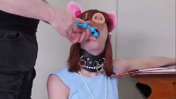 Degraded Bdsm Pig Slave Eats Her Doms Ass