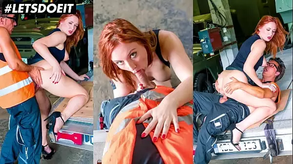 Letsdoeit - Eva Berger And Conny Dachs - Russian Babe Fucks With Truck Driver At His Service