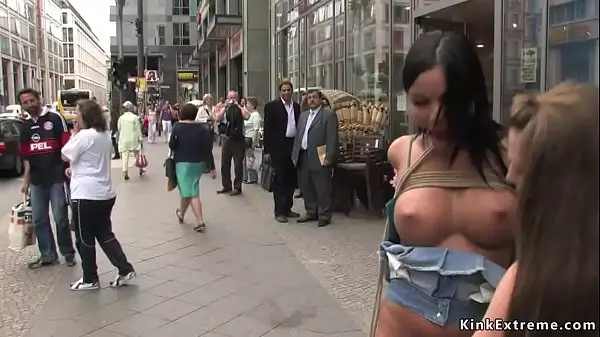 Big Tits Slave Slut In Public Fucking