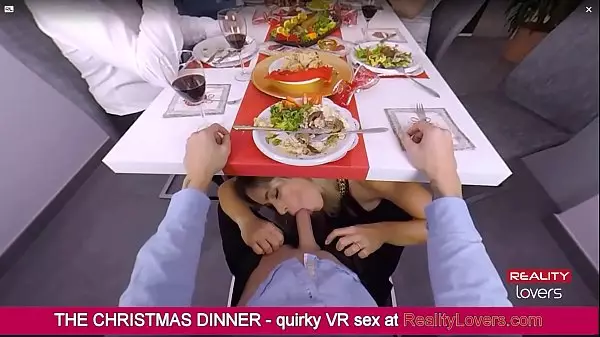 Blowjob Under The Table On Christmas In Vr With Beautiful Blonde