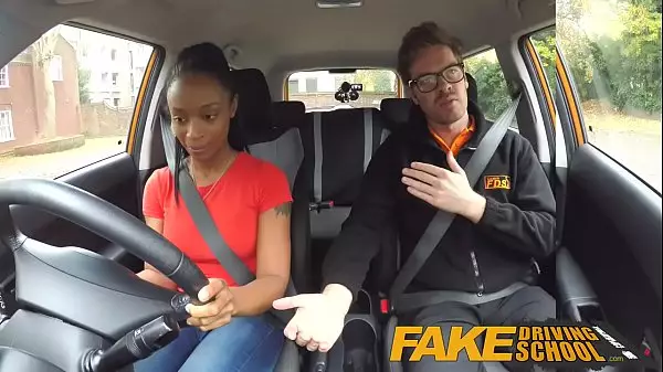 Fake Driving Ebony Learner With Big Tits Is Worst Driver Yet