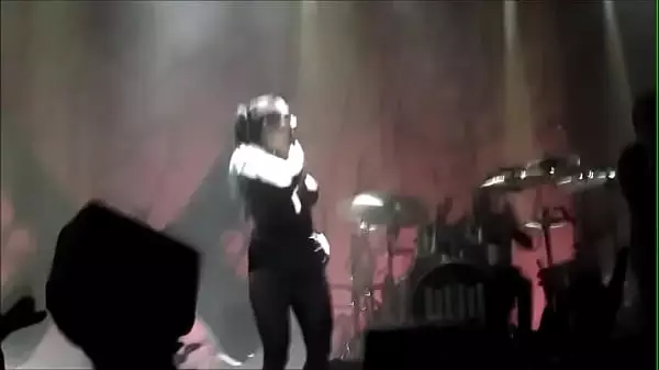 Marilyn Manson Rewards Topless Girl With Big Tits On Stage