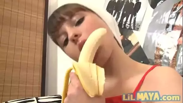 Teen Food Fetish Slut Fucks Banana - Lil Maya