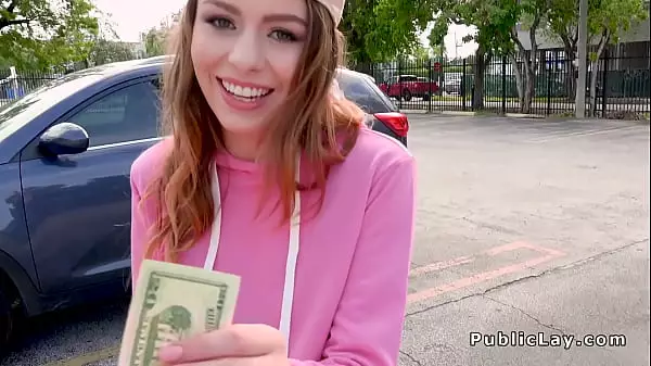 Teen Gets Money And Huge Dick Outdoor