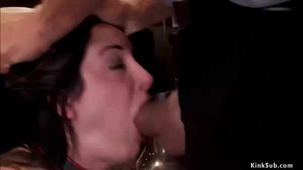 Brunette Deep Throat And Anal Fucked