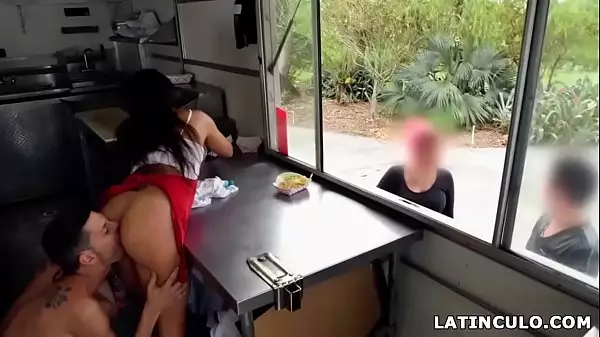 Latina Taco-Girl Got Fucked In Front Of Customers - Lilly Hall