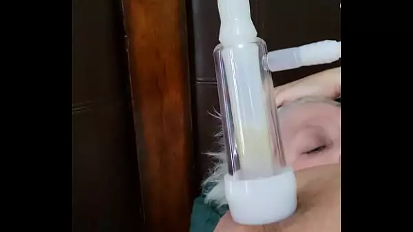 Milk Pumping From The Fake Udders Of Claudia Marie