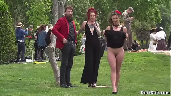 Butt Naked Slave Walked In The Park