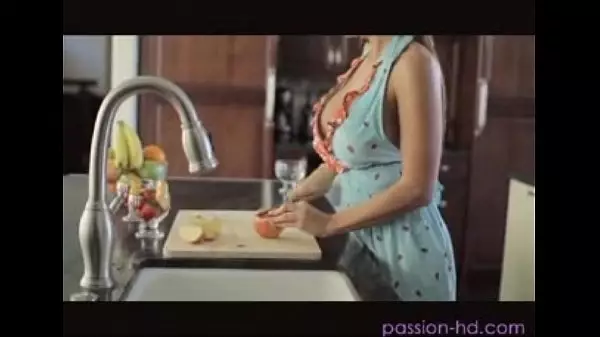 Delicious Wife In The Kitchen Awakens Husband'S Lust