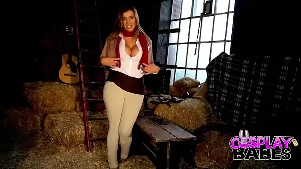 Cosplay Babes Busty Mikasa Cums In The Barn