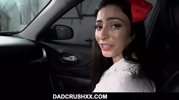 Step Dad Lifts Up Teen Skirt After Class- Jasmine Vega