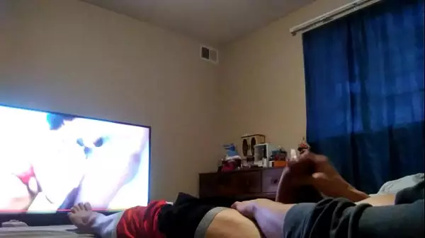 Guy Jerking Off Watching Porn