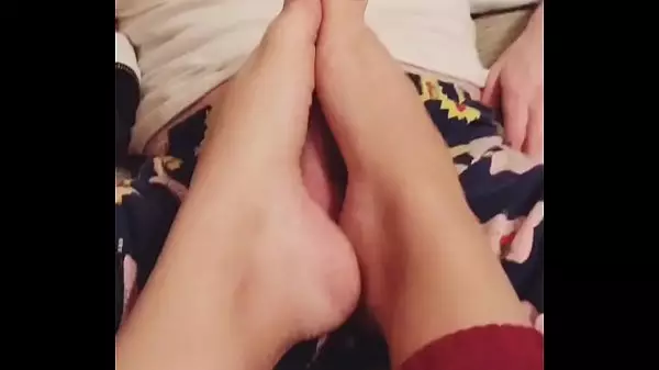 White Feet Footjob