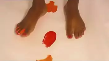 Ebony Toe Sucking Porn