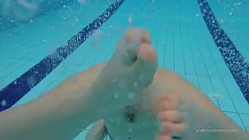 Woman Swimming Underwater