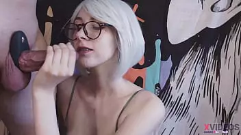 Blonde Glasses Blowjob